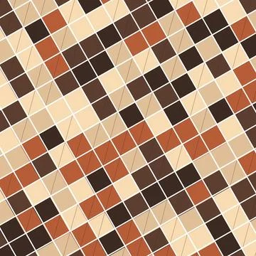 Abstract Geometric Argyle Pattern in Earth Tones Illustrazione stock