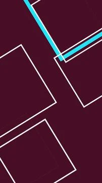 Abstract geometric arrows cross with sharp neon-blue lines over a deep maro.. Stock Illustration