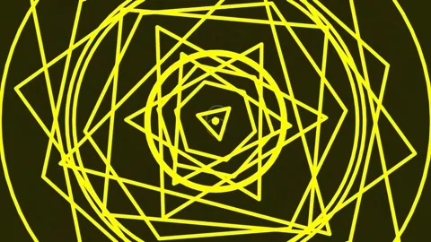 Abstract geometric art background lines on dark green canvas Stock Footage 342203859