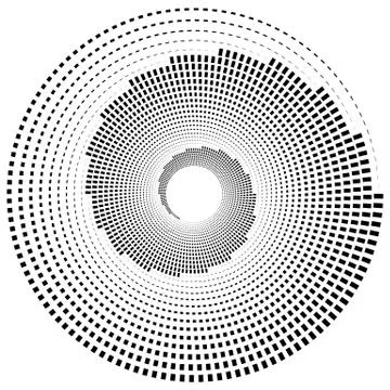 Abstract geometric art with circular motif. Geometric black and white illustr Stock Illustration