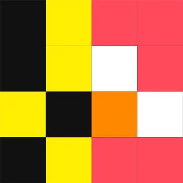 Abstract geometric art composition with vibrant colorful pixel blocks and s.. Stock Illustration