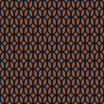 Abstract geometric art deco pattern background with oval shapes texture. Blue Stock Illustration