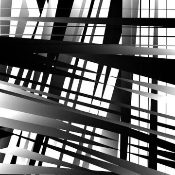 Abstract geometric art with edgy, angular shapes. Randomly ordered elements. Stock Illustration