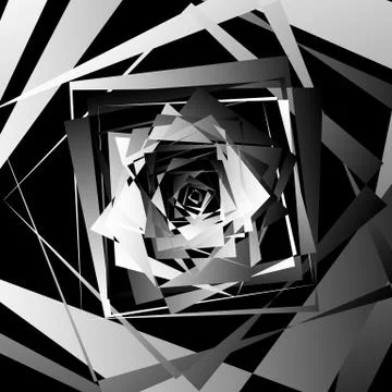 Abstract geometric art with edgy, angular shapes. Randomly ordered elements. Stockillustratie