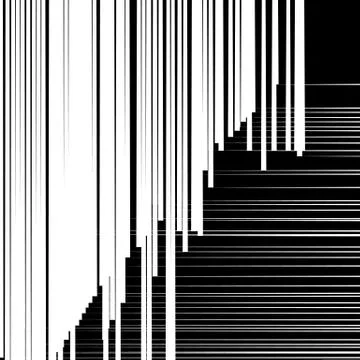 Abstract geometric art image. Monochrome, black and white background Ilustração Stock