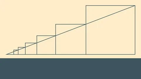 Abstract Geometric Artwork Ascending Rectangle Stock Illustration