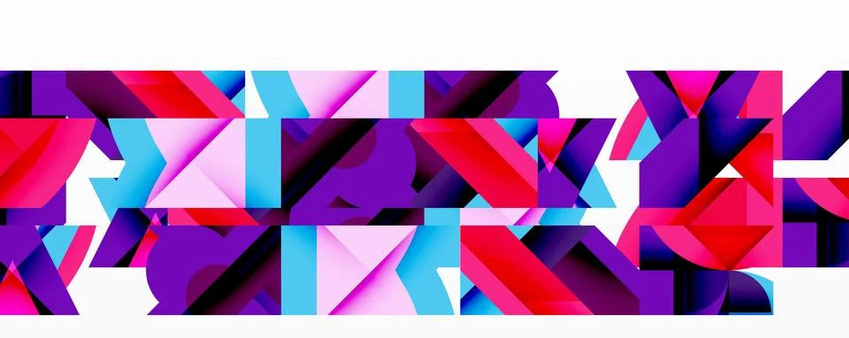 Abstract geometric artwork with interwoven angular and curved shapes, dynamic Illustrazione stock