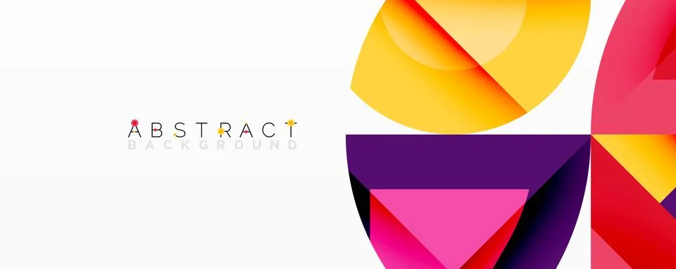 Abstract geometric artwork with interwoven angular and curved shapes, dynamic Stock Illustration