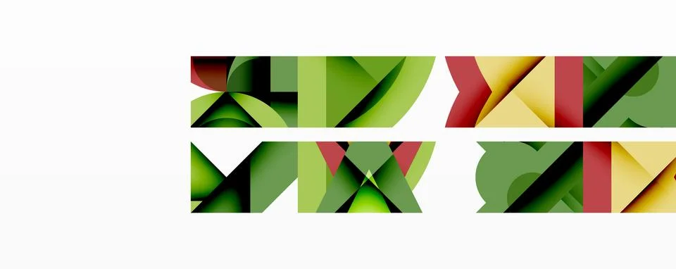 Abstract geometric artwork with interwoven angular and curved shapes, dynamic イラスト素材