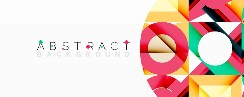 Abstract geometric artwork with interwoven angular and curved shapes, dynamic Illustrazione stock