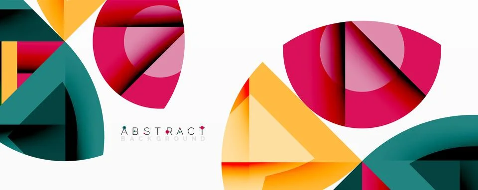 Abstract geometric artwork with interwoven angular and curved shapes, dynamic 스톡 일러스트