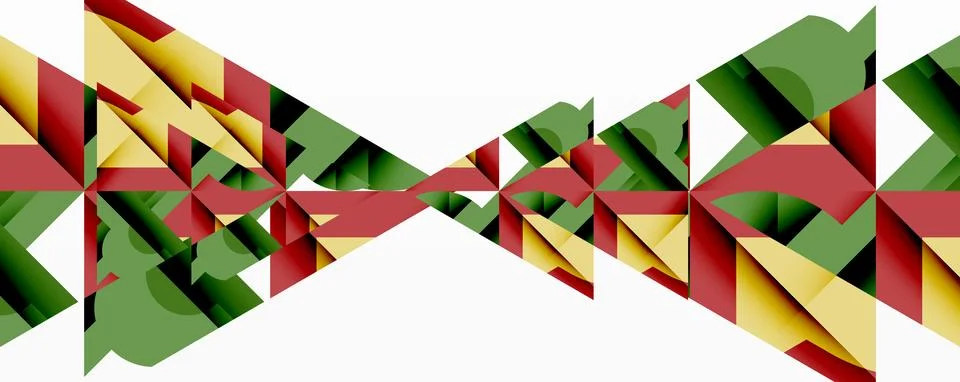 Abstract geometric artwork with interwoven angular and curved shapes, dynamic Stock Illustration