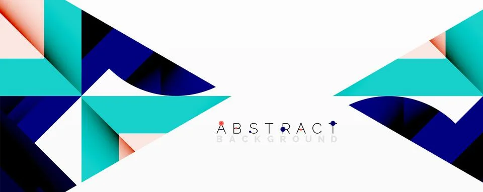 Abstract geometric artwork with interwoven angular and curved shapes, dynamic Illustrazione stock