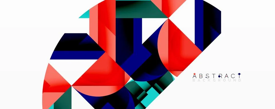 Abstract geometric artwork with interwoven angular and curved shapes, dynamic イラスト素材