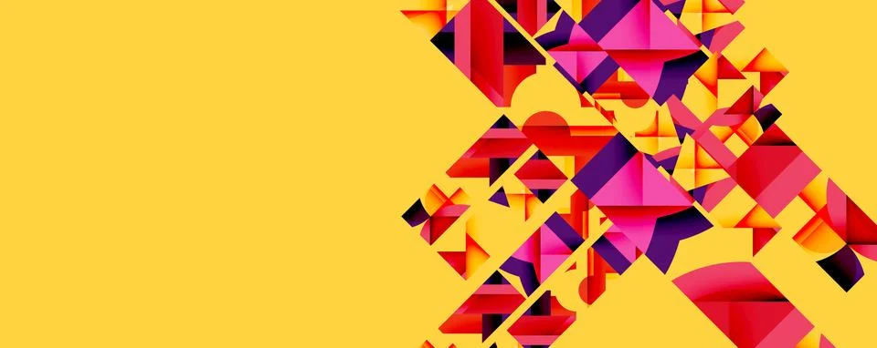 Abstract geometric artwork with interwoven angular and curved shapes, dynamic イラスト素材