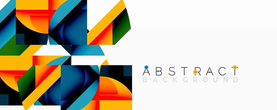 Abstract geometric artwork with interwoven angular and curved shapes, dynamic Ilustração Stock