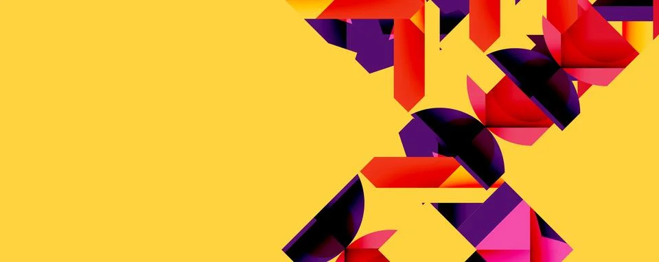 Abstract geometric artwork with interwoven angular and curved shapes, dynamic 스톡 일러스트