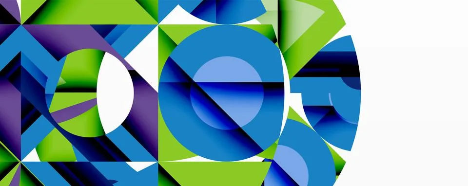 Abstract geometric artwork with interwoven angular and curved shapes, dynamic イラスト素材