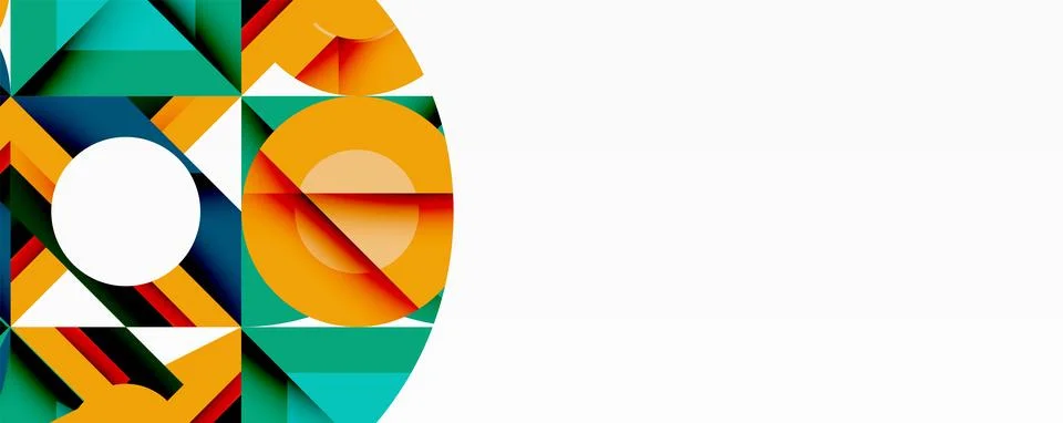 Abstract geometric artwork with interwoven angular and curved shapes, dynamic Illustrazione stock