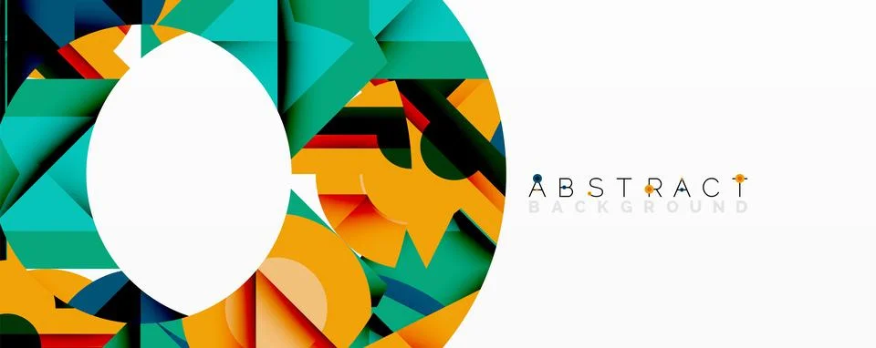 Abstract geometric artwork with interwoven angular and curved shapes, dynamic イラスト素材