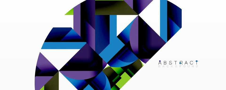 Abstract geometric artwork with interwoven angular and curved shapes, dynamic 스톡 일러스트