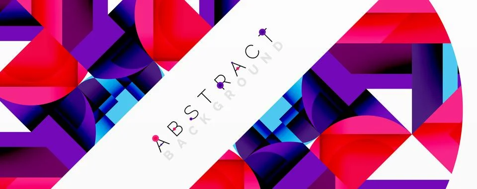 Abstract geometric artwork with interwoven angular and curved shapes, dynamic 스톡 일러스트