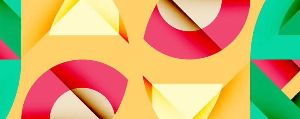 Abstract geometric artwork with interwoven angular and curved shapes, dynamic 스톡 일러스트