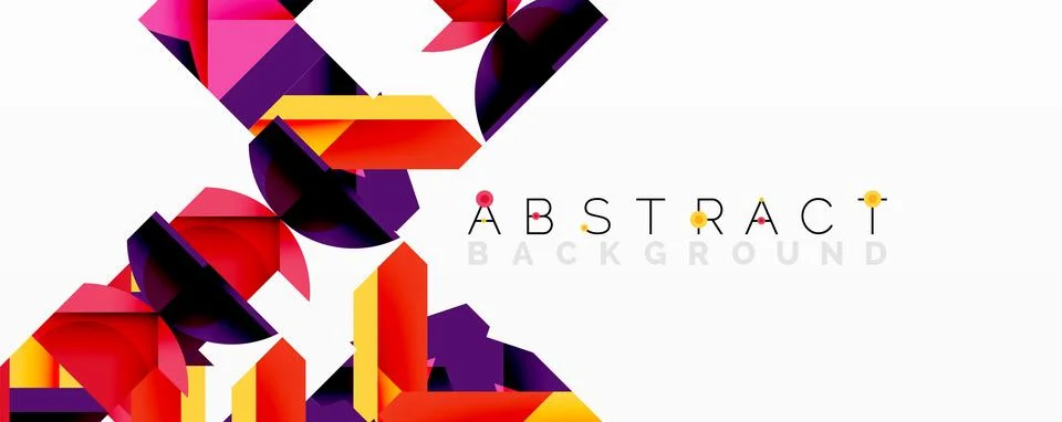 Abstract geometric artwork with interwoven angular and curved shapes, dynamic Illustrazione stock