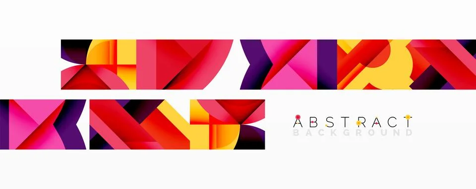 Abstract geometric artwork with interwoven angular and curved shapes, dynamic Stock Illustration