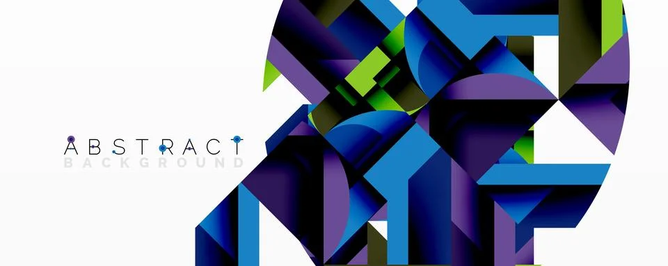 Abstract geometric artwork with interwoven angular and curved shapes, dynamic イラスト素材