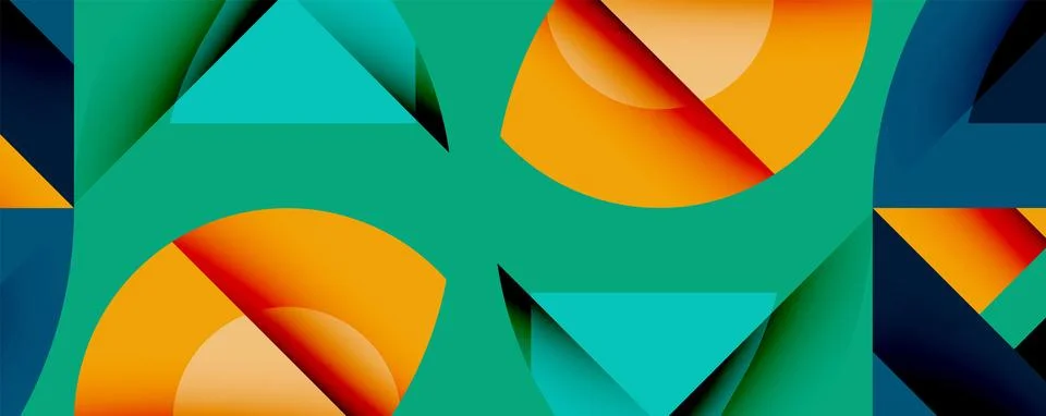 Abstract geometric artwork with interwoven angular and curved shapes, dynamic 스톡 일러스트