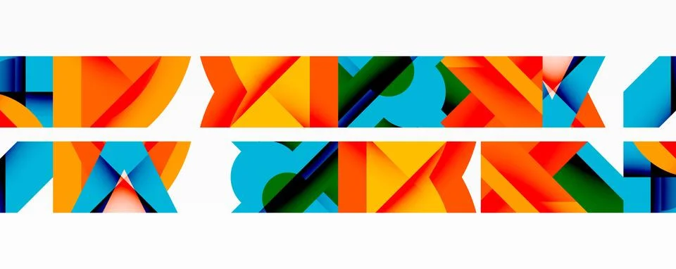 Abstract geometric artwork with interwoven angular and curved shapes, dynamic イラスト素材