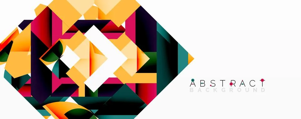 Abstract geometric artwork with interwoven angular and curved shapes, dynamic Ilustração Stock