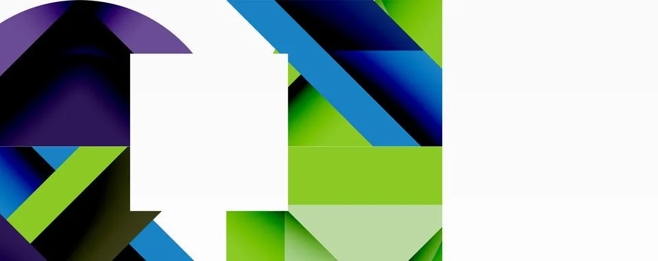 Abstract geometric artwork with interwoven angular and curved shapes, dynamic イラスト素材