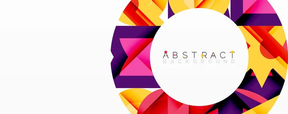 Abstract geometric artwork with interwoven angular and curved shapes, dynamic Illustrazione stock