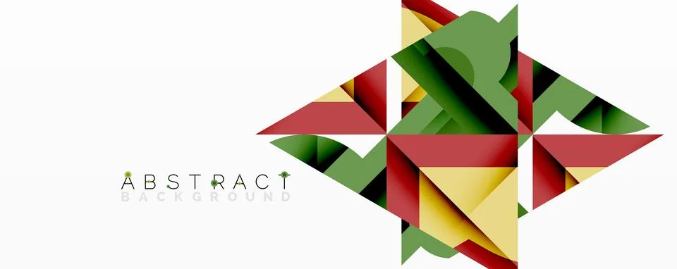 Abstract geometric artwork with interwoven angular and curved shapes, dynamic Stock Illustration