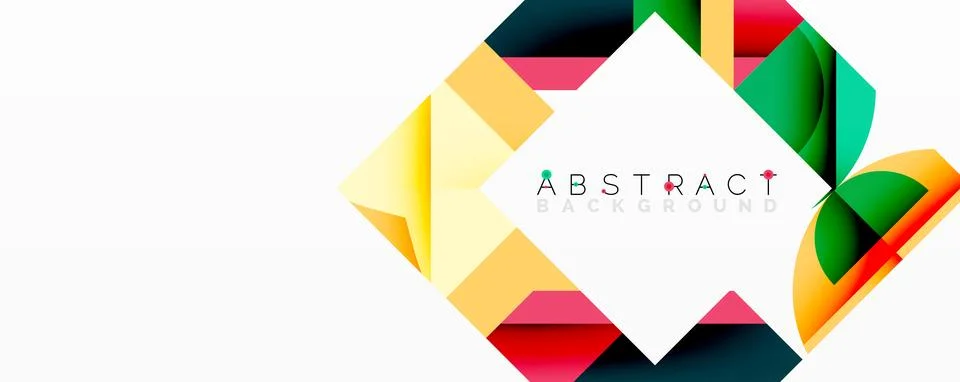 Abstract geometric artwork with interwoven angular and curved shapes, dynamic Illustrazione stock