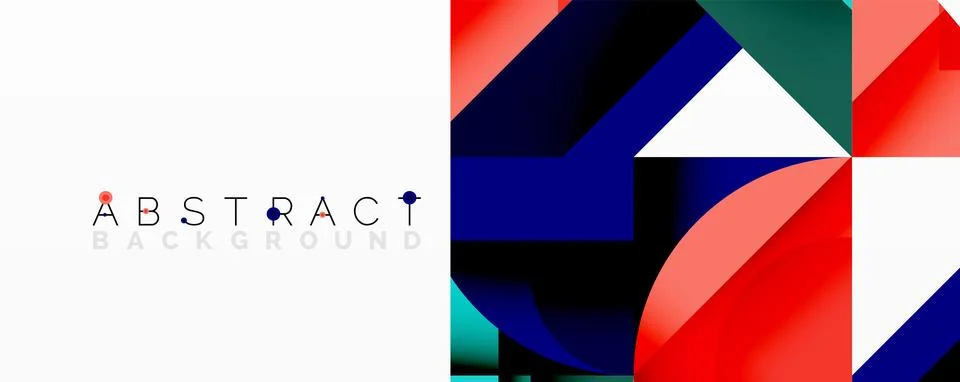 Abstract geometric artwork with interwoven angular and curved shapes, dynamic Illustrazione stock