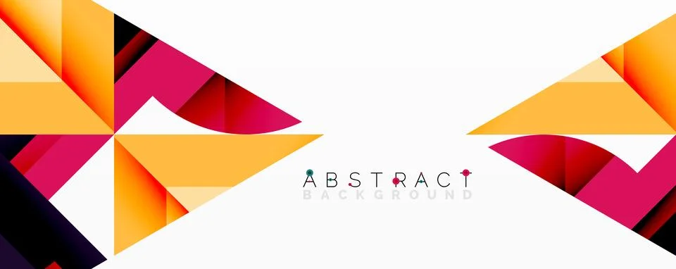 Abstract geometric artwork with interwoven angular and curved shapes, dynamic Illustrazione stock