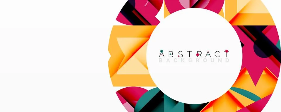 Abstract geometric artwork with interwoven angular and curved shapes, dynamic Stockillustratie