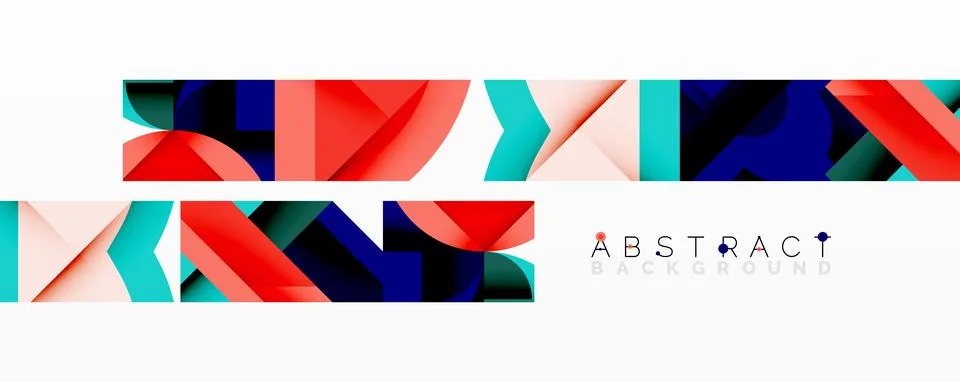 Abstract geometric artwork with interwoven angular and curved shapes, dynamic Illustrazione stock