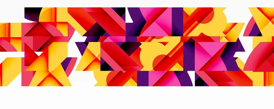 Abstract geometric artwork with interwoven angular and curved shapes, dynamic イラスト素材