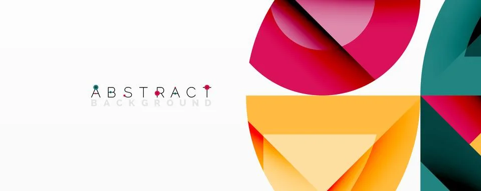 Abstract geometric artwork with interwoven angular and curved shapes, dynamic Stockillustratie