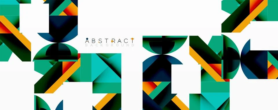 Abstract geometric artwork with interwoven angular and curved shapes, dynamic イラスト素材
