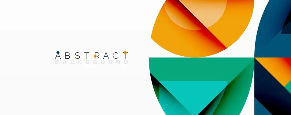 Abstract geometric artwork with interwoven angular and curved shapes, dynamic 库存插图