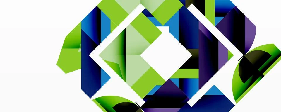 Abstract geometric artwork with interwoven angular and curved shapes, dynamic 스톡 일러스트