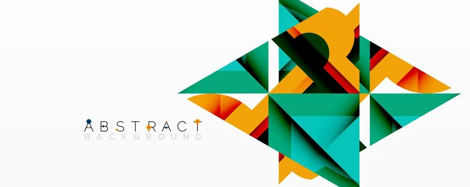 Abstract geometric artwork with interwoven angular and curved shapes, dynamic Ilustração Stock