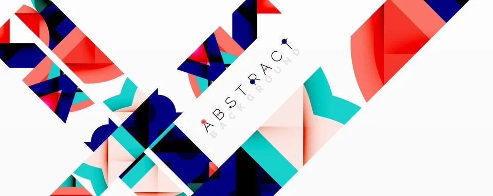 Abstract geometric artwork with interwoven angular and curved shapes, dynamic イラスト素材