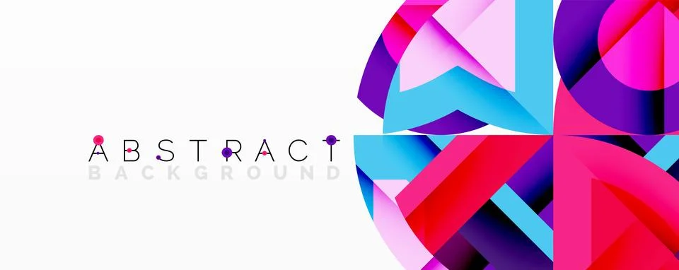 Abstract geometric artwork with interwoven angular and curved shapes, dynamic Illustrazione stock