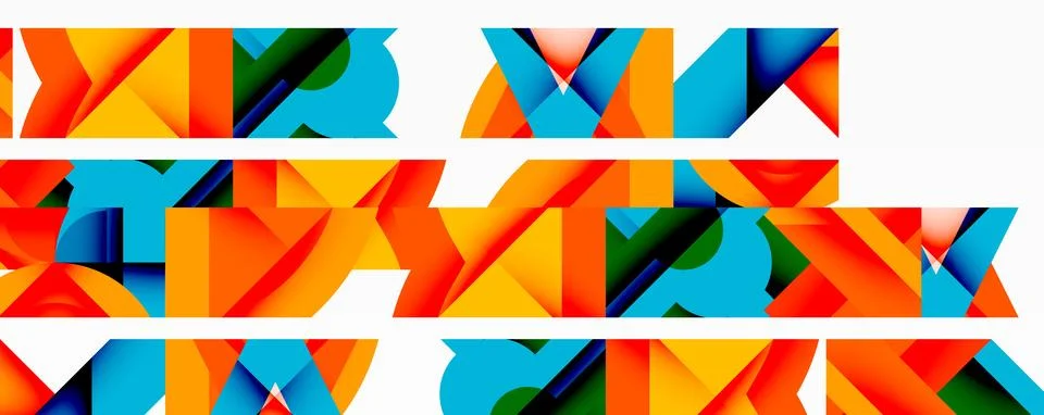 Abstract geometric artwork with interwoven angular and curved shapes, dynamic イラスト素材